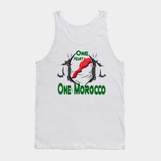 One Heart One Morocco Proud Flag Tank Top